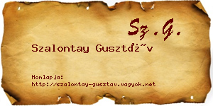 Szalontay Gusztáv névjegykártya