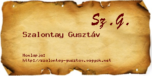 Szalontay Gusztáv névjegykártya