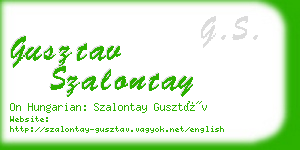 gusztav szalontay business card